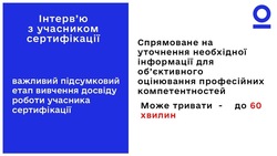 Інтерв'ю з учасником сертифікації: підготовка, перебіг інтерв'ю