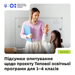 Підсумки опитування щодо проєкту Типової освітньої програми для 1–4 класів
