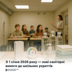 З 1 січня 2026 року нові санітарні вимоги до шкільних укриттів