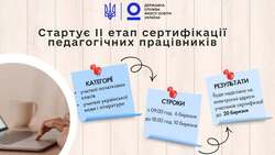 Стартує ІІ етап сертифікації педагогічних працівників