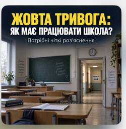 Жовта тривога: як має працювати школа?